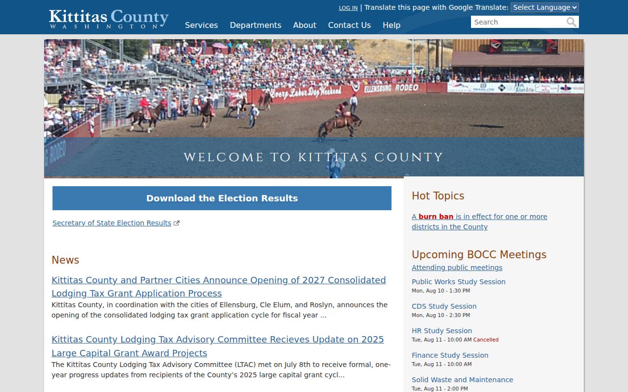 Kittitas County criminal history department directory