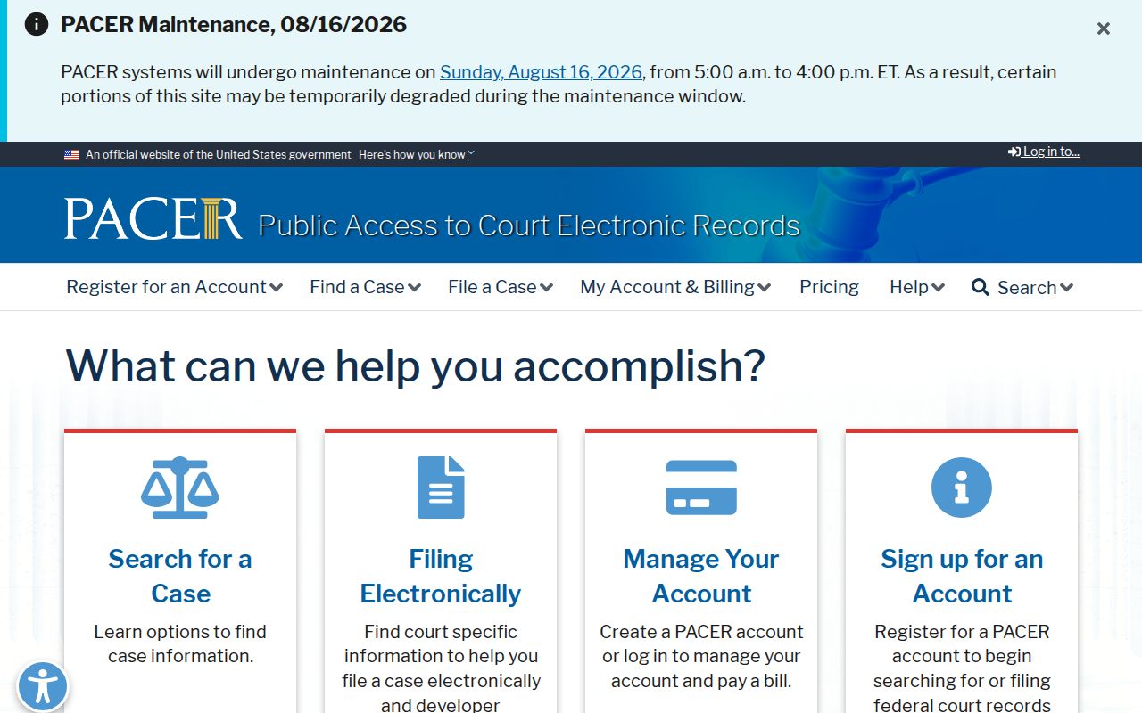 Kittitas County criminal records in federal PACER