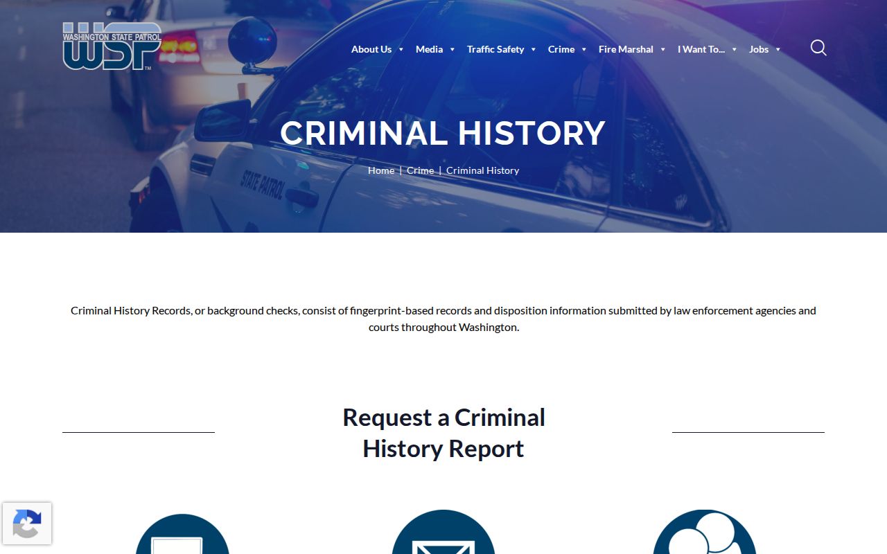 Kittitas County criminal history correction through Washington State Patrol