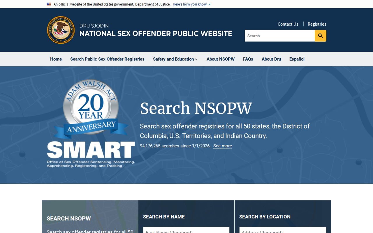 National registry search supporting a Kittitas County sex offender lookup